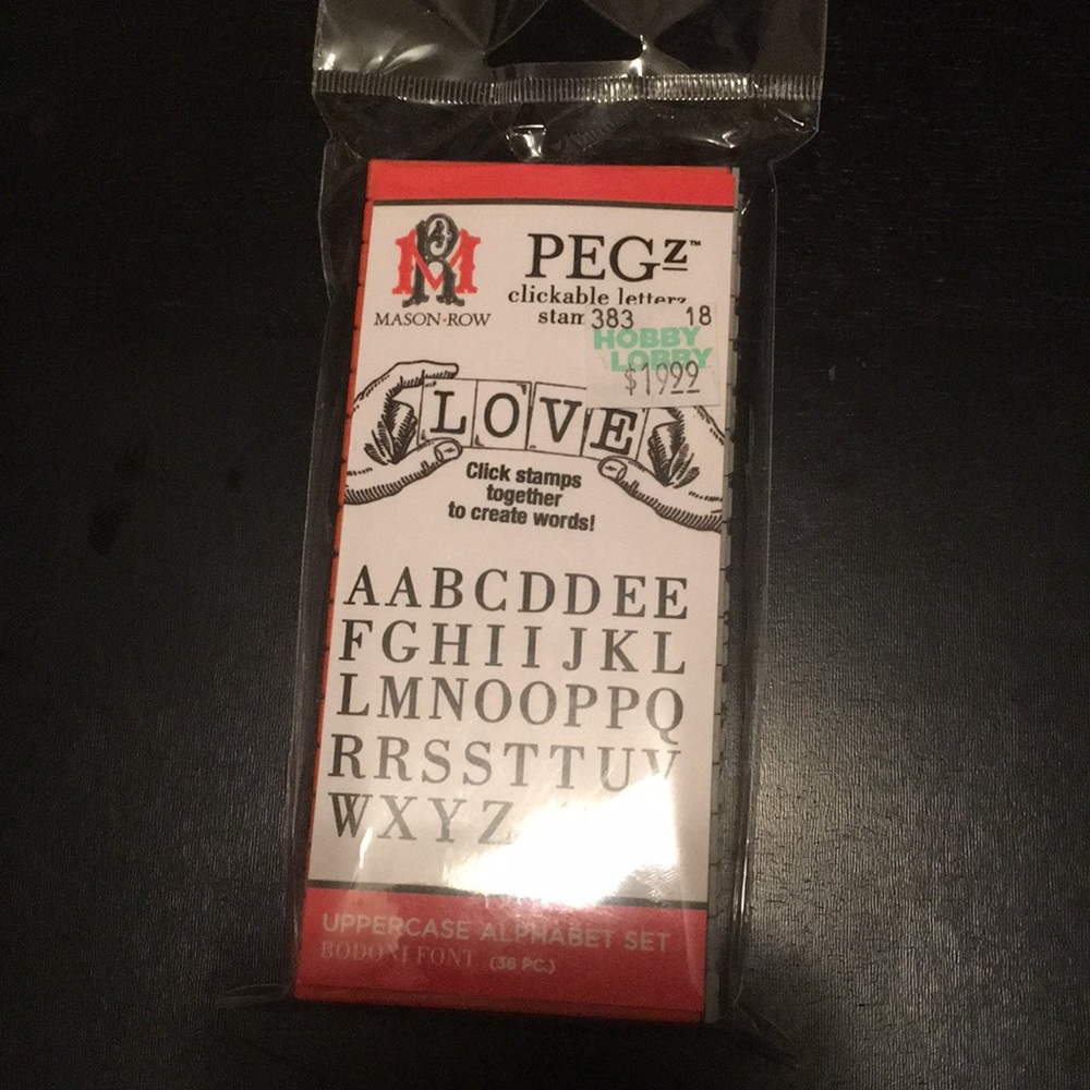 PEG Clickable Letter Stamps UPPERCASE Set